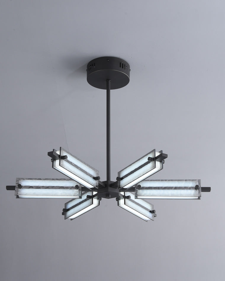 Diff Hammered Glass Black Chandelier-DF2236下架