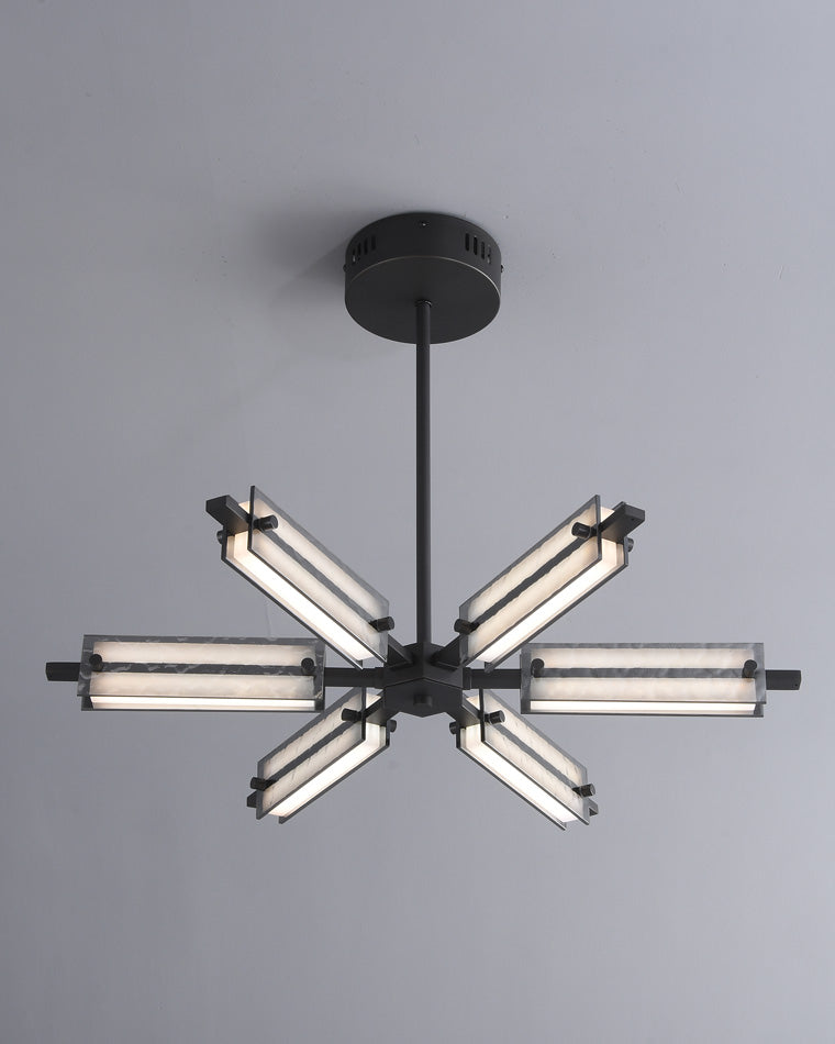 Diff Hammered Glass Black Chandelier-DF2236下架