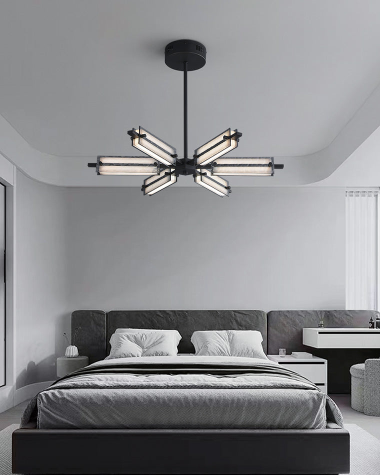 Diff Hammered Glass Black Chandelier-DF2236下架