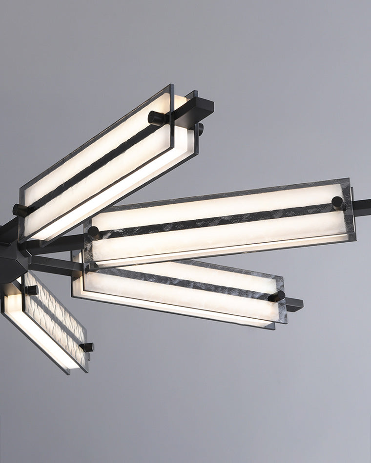 Diff Hammered Glass Black Chandelier-DF2236下架
