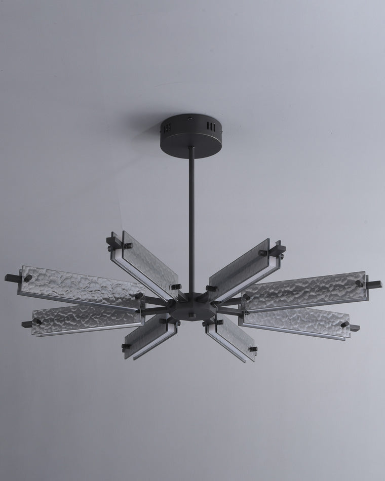 Diff Hammered Glass Black Chandelier-DF2236下架