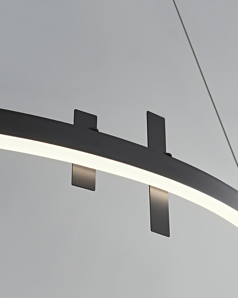 Diff Black Brass Circular Chandelier-DF2237