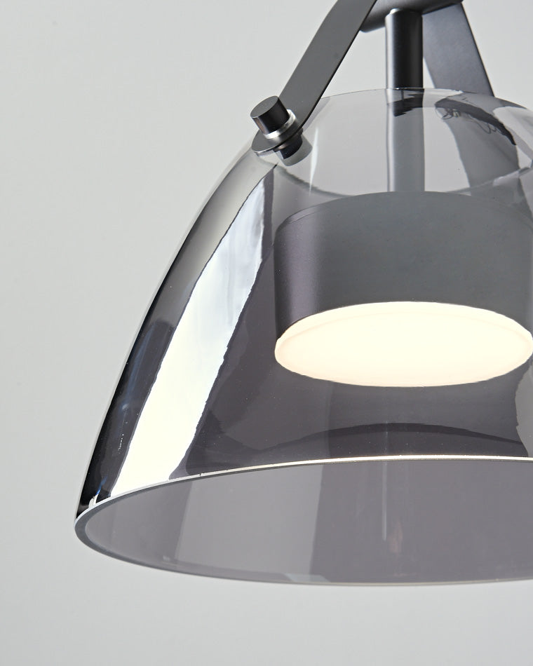 Diff 3 Light Smoked Glass Pendant Light-DF2238