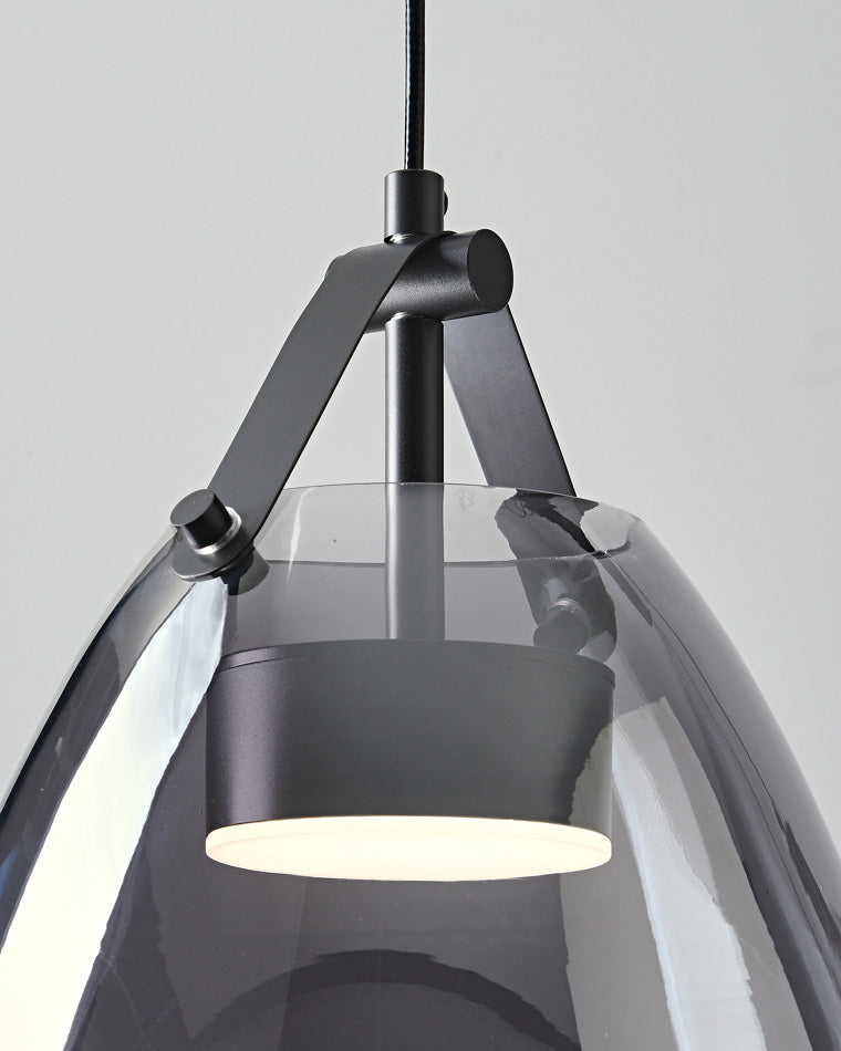Diff 3 Light Smoked Glass Pendant Light-DF2238