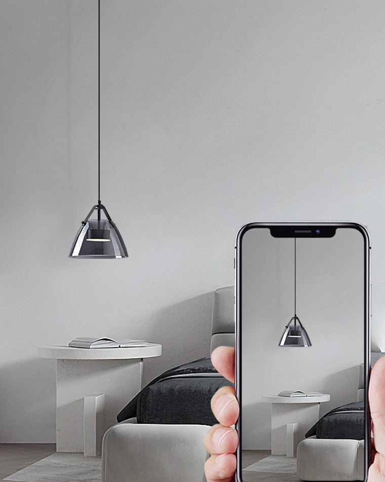 Diff 3 Light Smoked Glass Pendant Light-DF2238