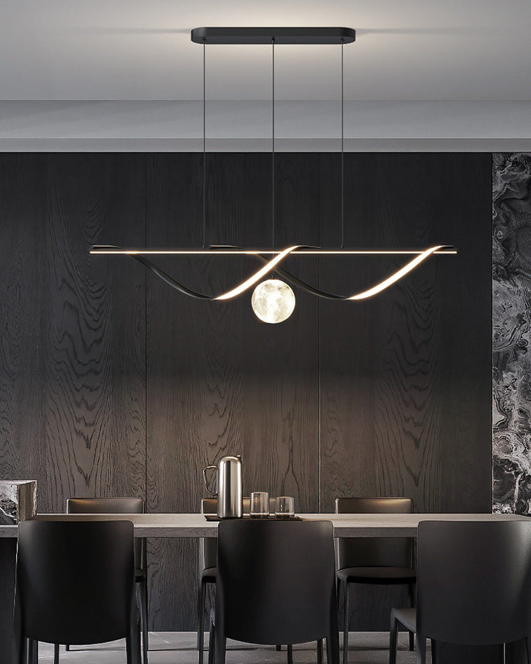 Diff Moon Sculptural Linear Chandelier-DF2239