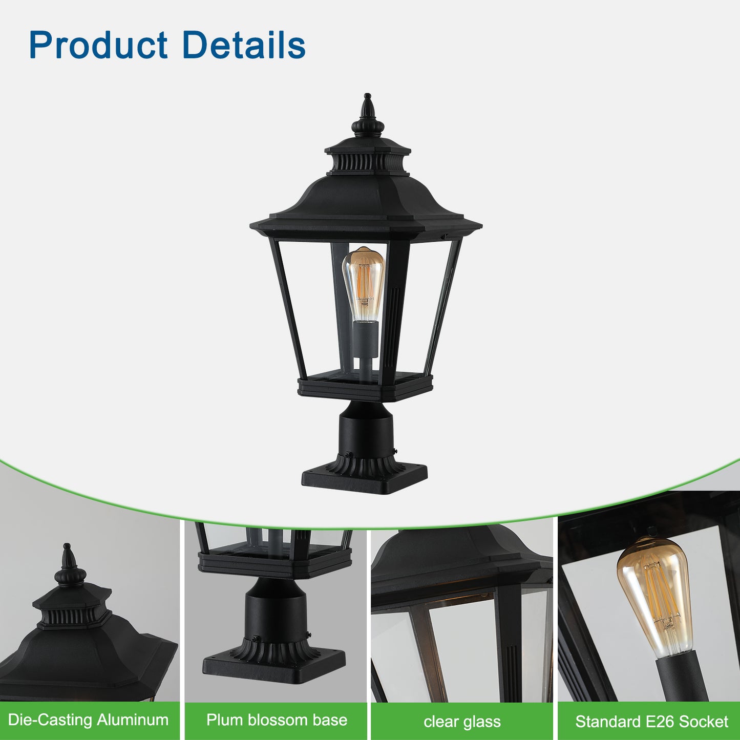 Outdoor Glass Column Headlights-DG2044