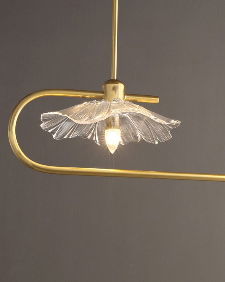 Diff Linear Glass Bubble Brass Chandelier-DF2252