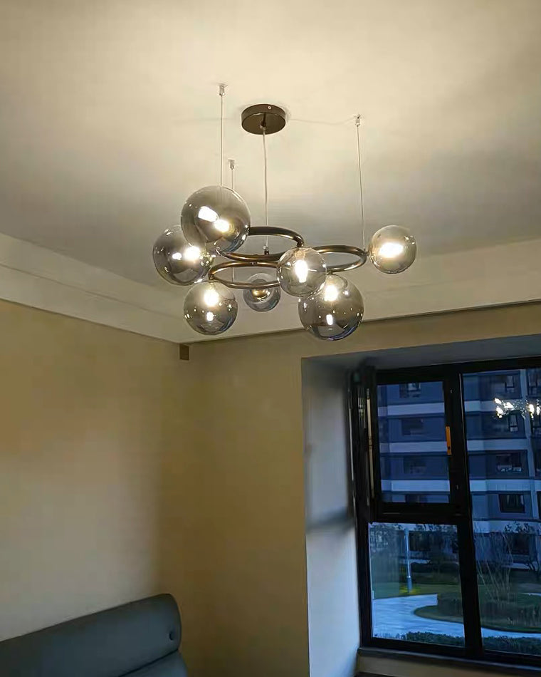 Diff Colored Glass Ball Chandelier-DF2253
