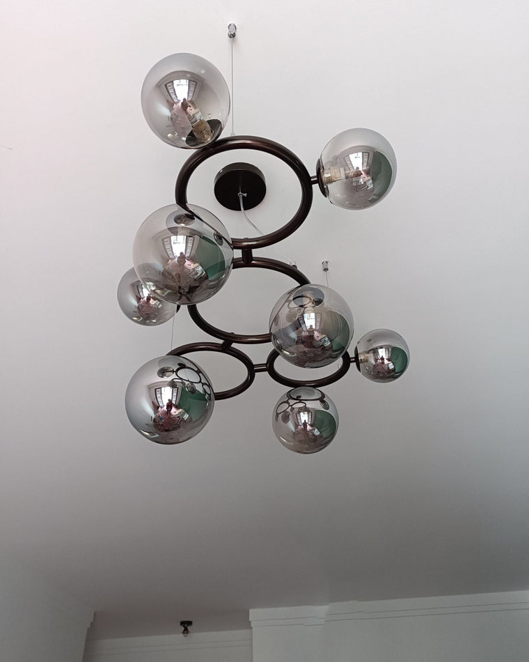 Diff Colored Glass Ball Chandelier-DF2253