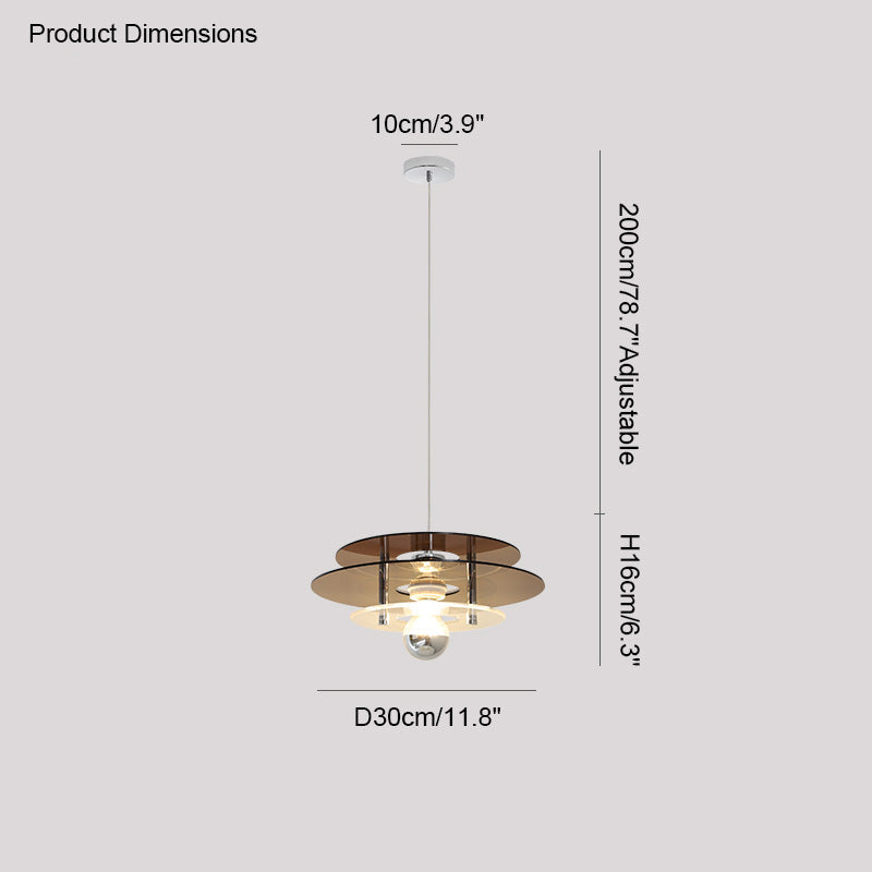 Diff Space Age Flying Saucer Pendant Light-DF2098