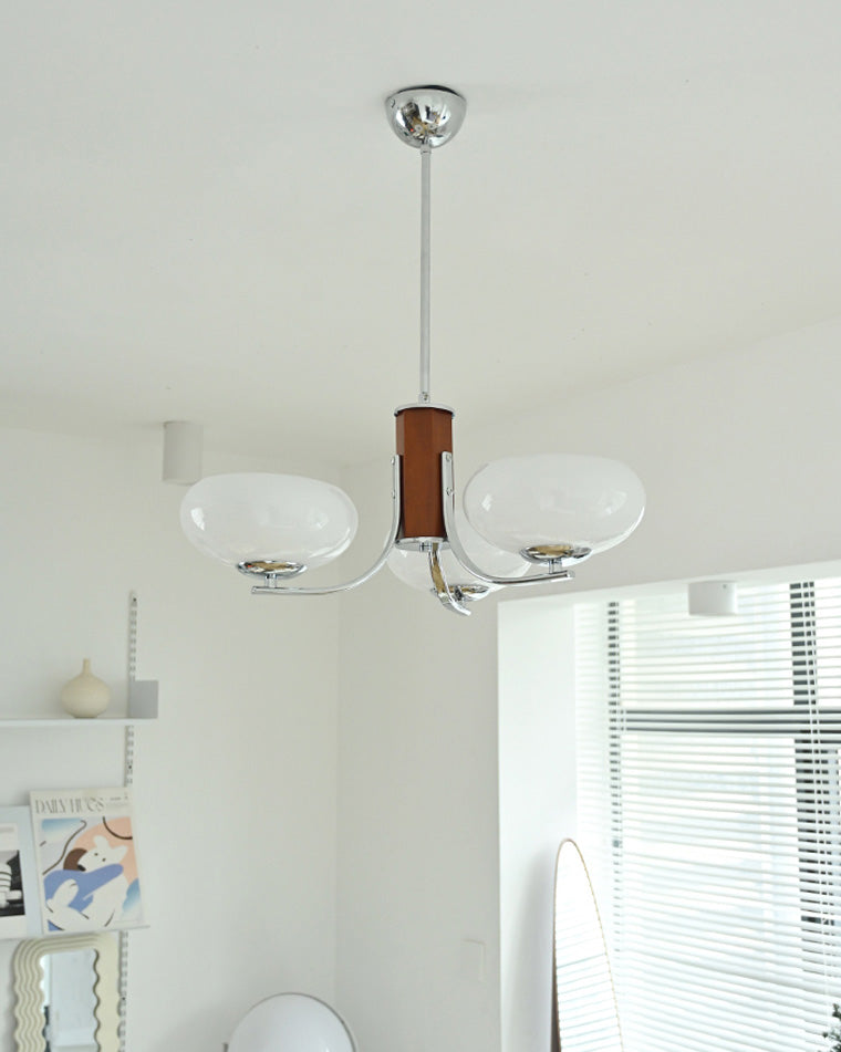 Diff Art Deco Milk Glass Chandelier-DF2302