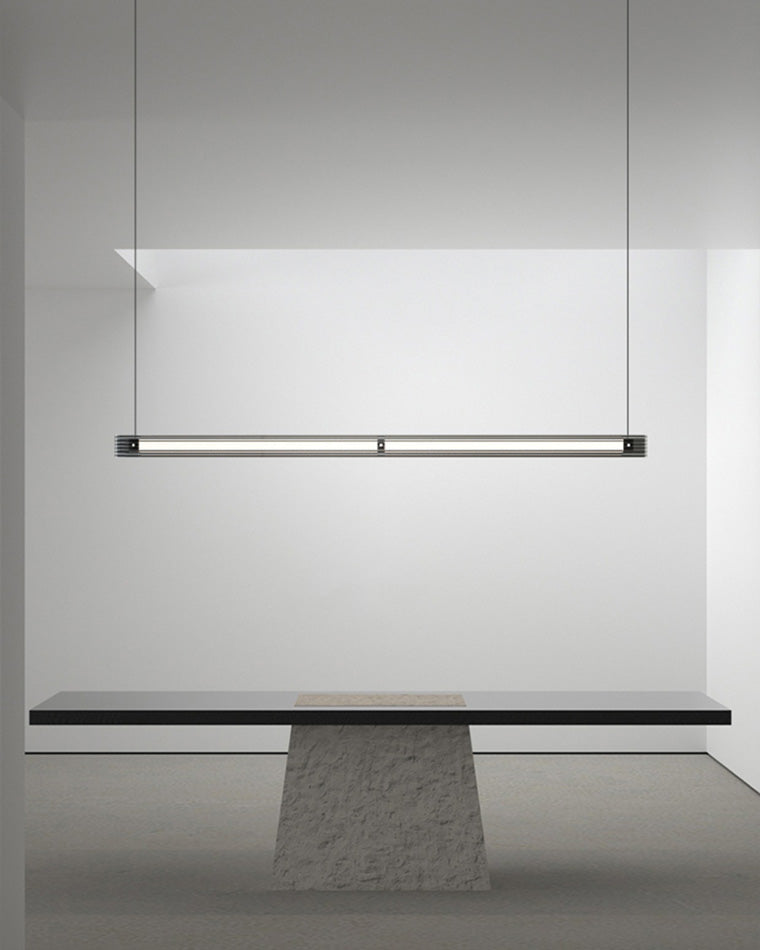 Diff Black Ribbed Glass Linear Pendant Light-DF2308