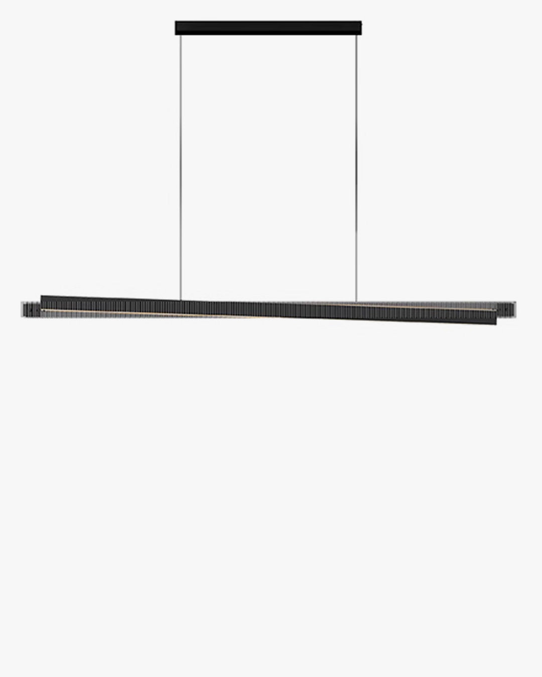 Diff Black Fluted Glass Linear Pendant Light-DF2310