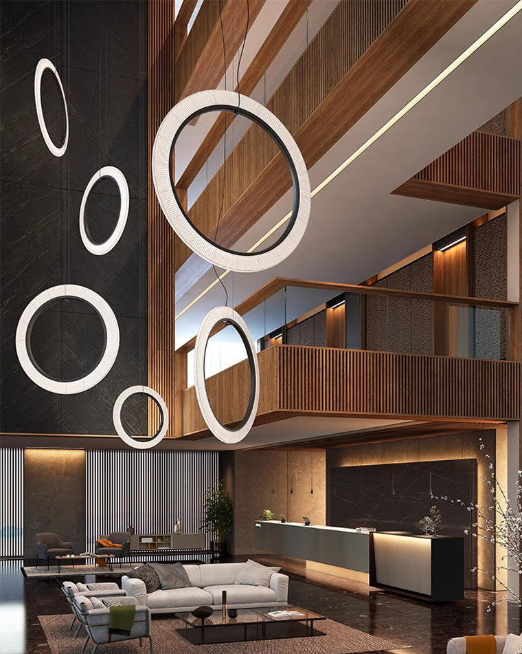 Diff Fabric Circular Led Chandelier-DF2313