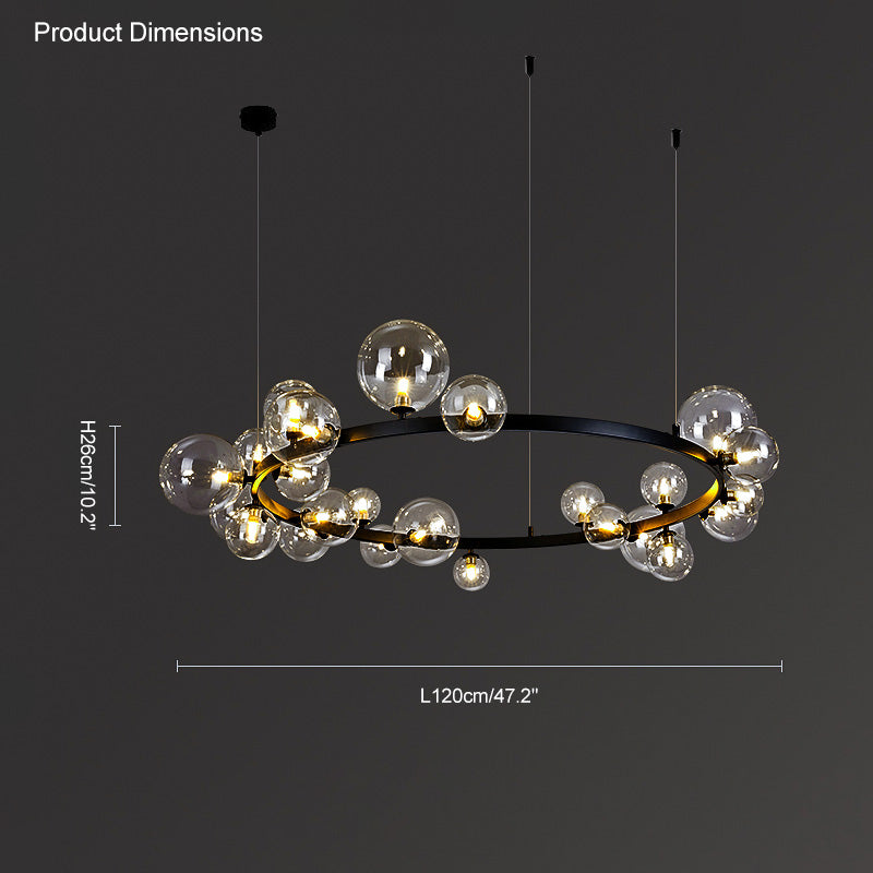Diff Linear Glass Bubble Chandelier-DF2040