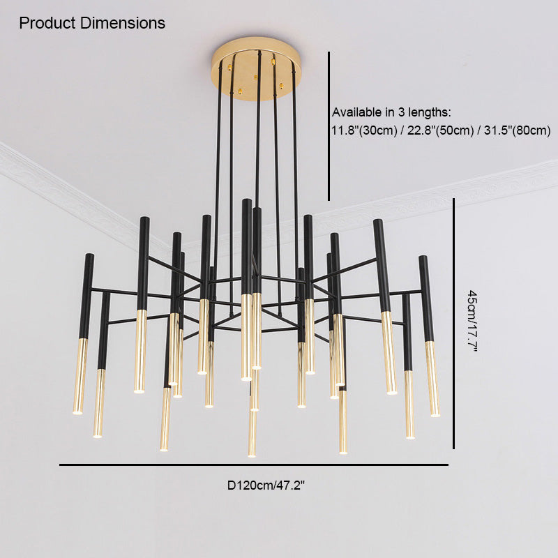 Diff Tube Metal Chandelier-DF2083