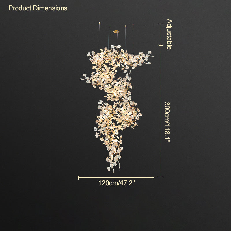 Diff Ginkgo Long Staircase Chandelier-DF2206