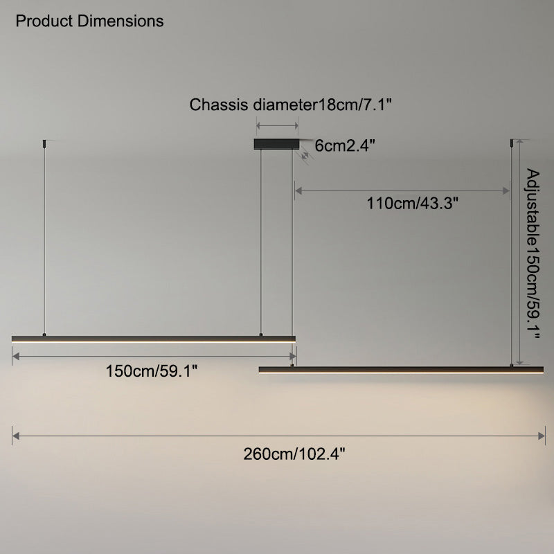 Diff Linear Pendant Light-DF2011