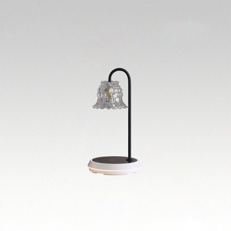 Diff Dimmable Touch Small Glass Table Lamp with Wireless Charger-DF8046