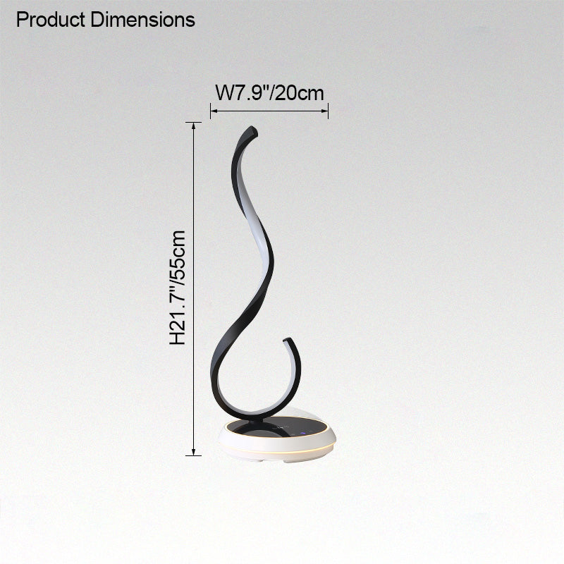 Diff Dimmable Infinity Sculptural Table Lamp with Wireless Charger-DF8043