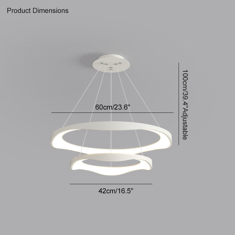 Diff Wavy Circular Led Chandelier-DF2028