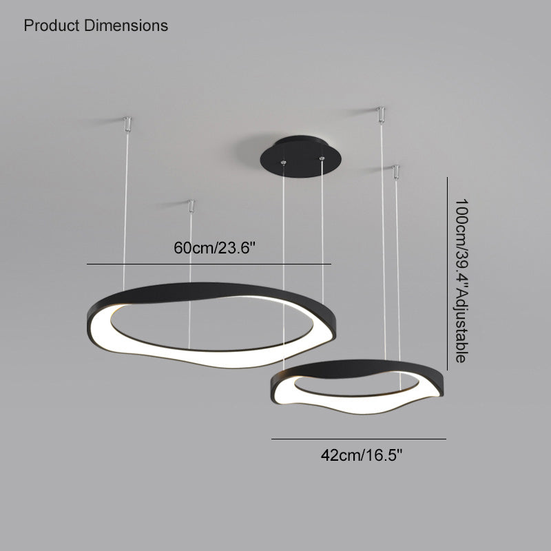 Diff Wavy Circular Led Chandelier-DF2028