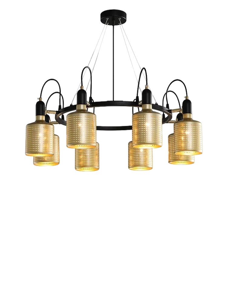 Diff Industrial Gold Chandelier-DF2262