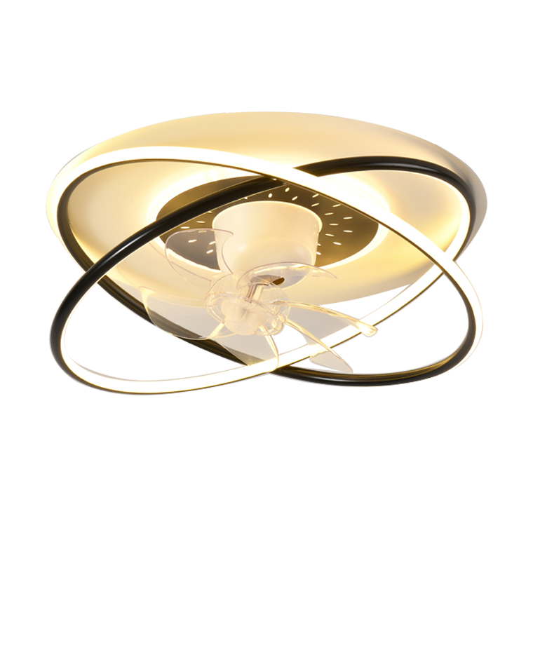Diff Remote Oscillating Flush Mount Ceiling Fan with Dimmable Light-DF5064