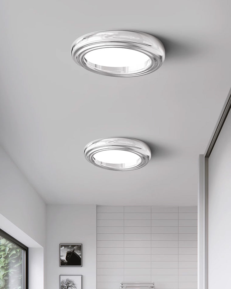 Diff Round Chrome Flush Mount Ceiling Light-DF1063