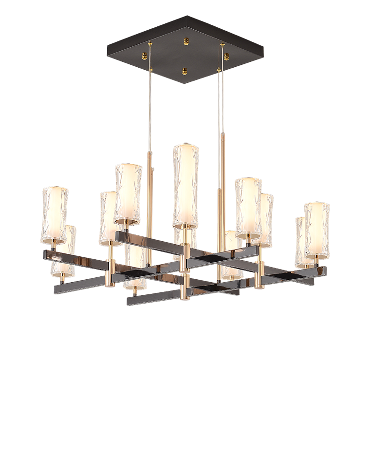 Diff Champagne Gold Acrylic Pillar Candle Chandelier-DF2276