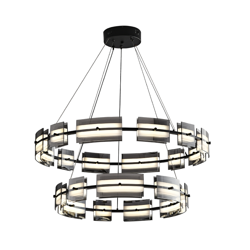 Diff Tiered Circles Glass Chandelier-DF2220