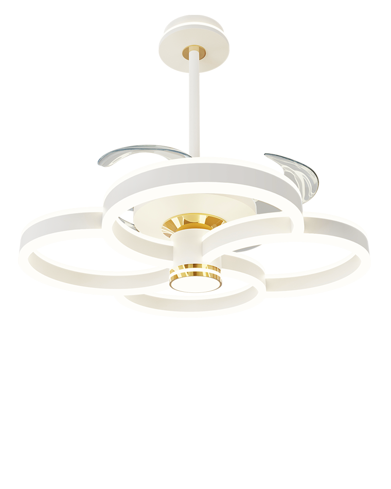 Diff 24" Remote Ceiling Fan Chandelier with Dimmable Bright Light-DF5043