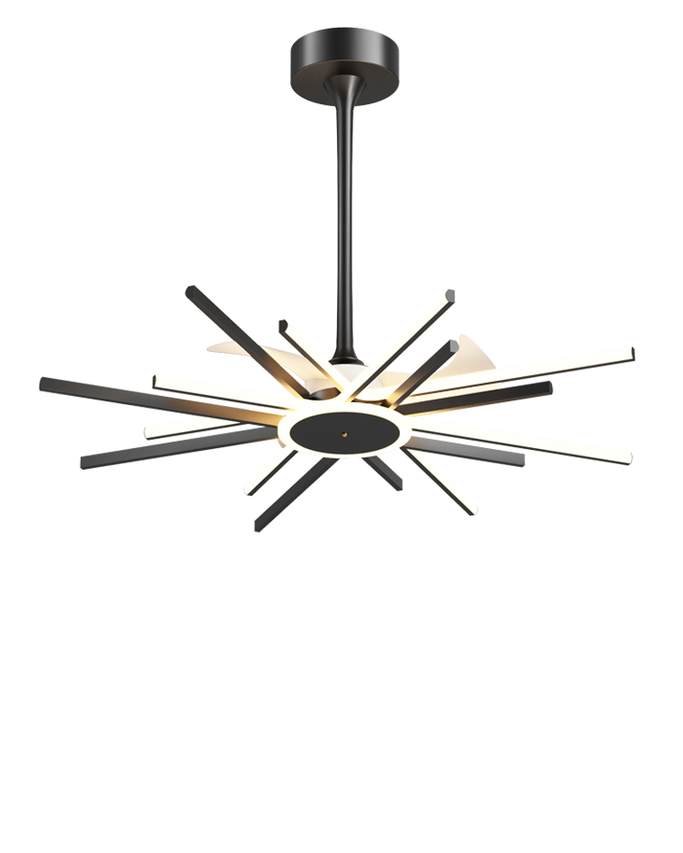 Diff Remote Ceiling Fan Chandelier with Dimmable Light-DF5047