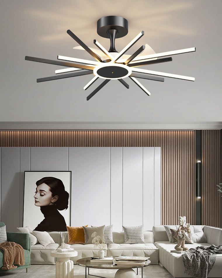 Diff Remote Ceiling Fan Chandelier with Dimmable Light-DF5047
