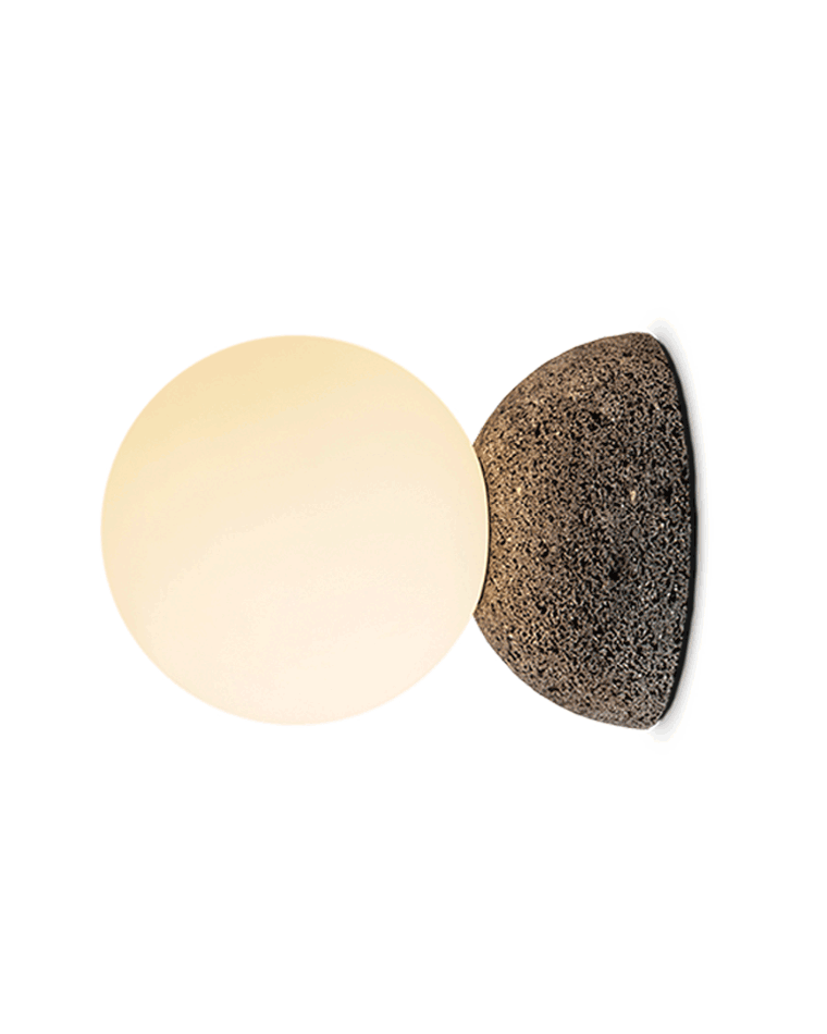Diff White & Black Glass Globe Wall Sconce-DF6103