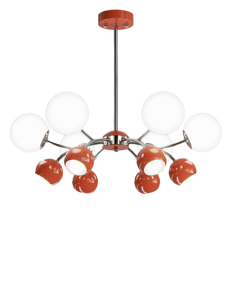 Diff Space Age Glass Globe Chandelier-DF2290