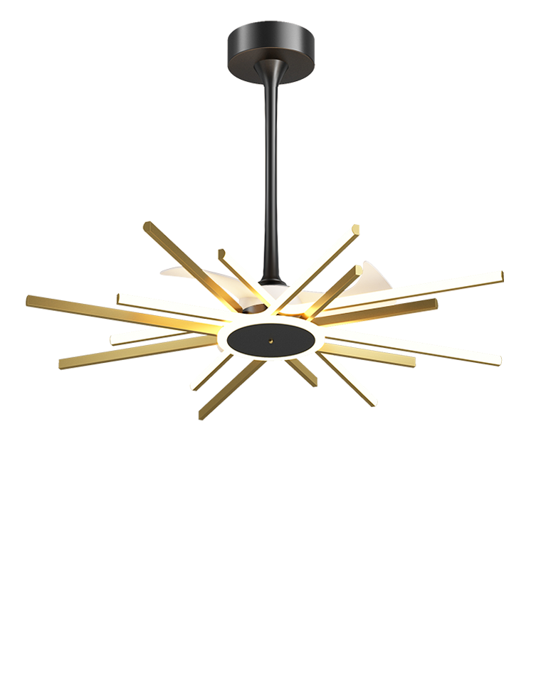 Diff Remote Ceiling Fan Chandelier with Dimmable Light-DF5047