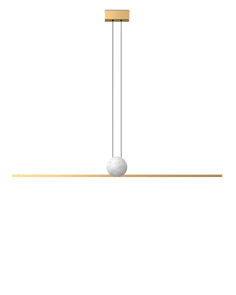 Diff Marble Linear Pendant Light-DF2329
