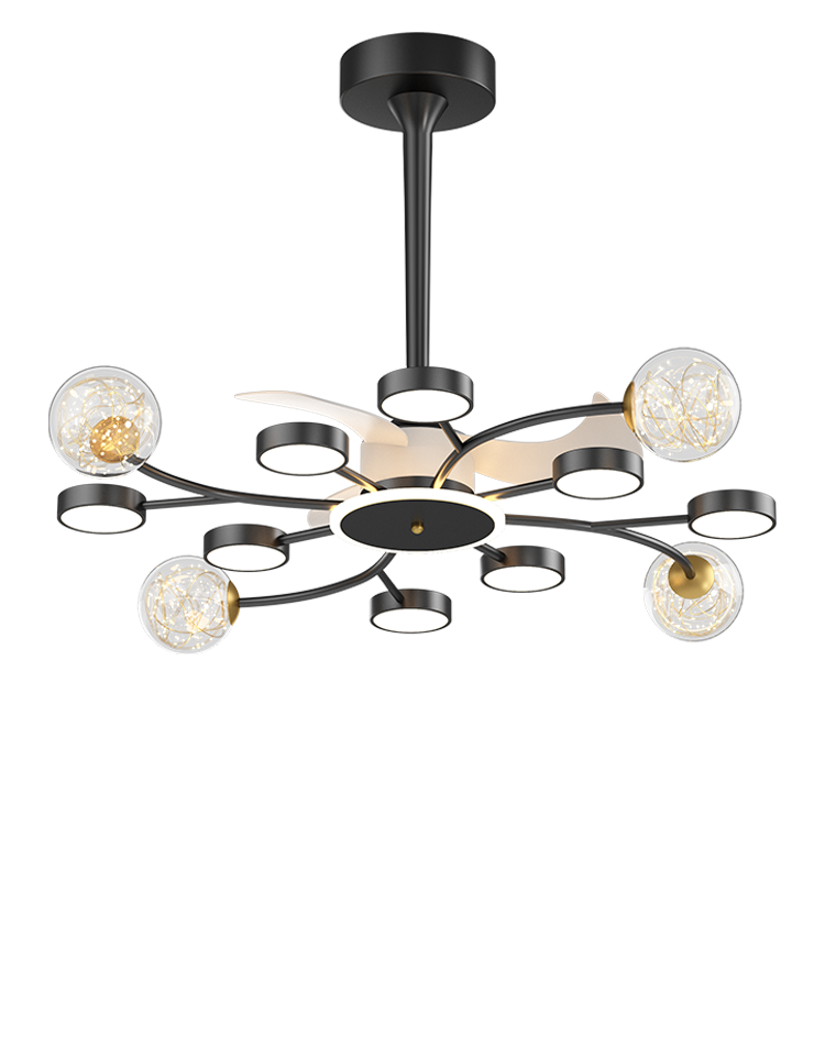 Diff Invisible Ceiling Fan Chandelier with Remote-DF5046