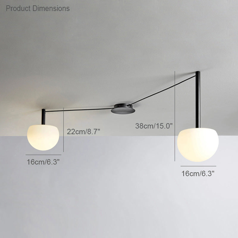 Diff Custom Frosted Glass Globe Ceiling Light-DF1029