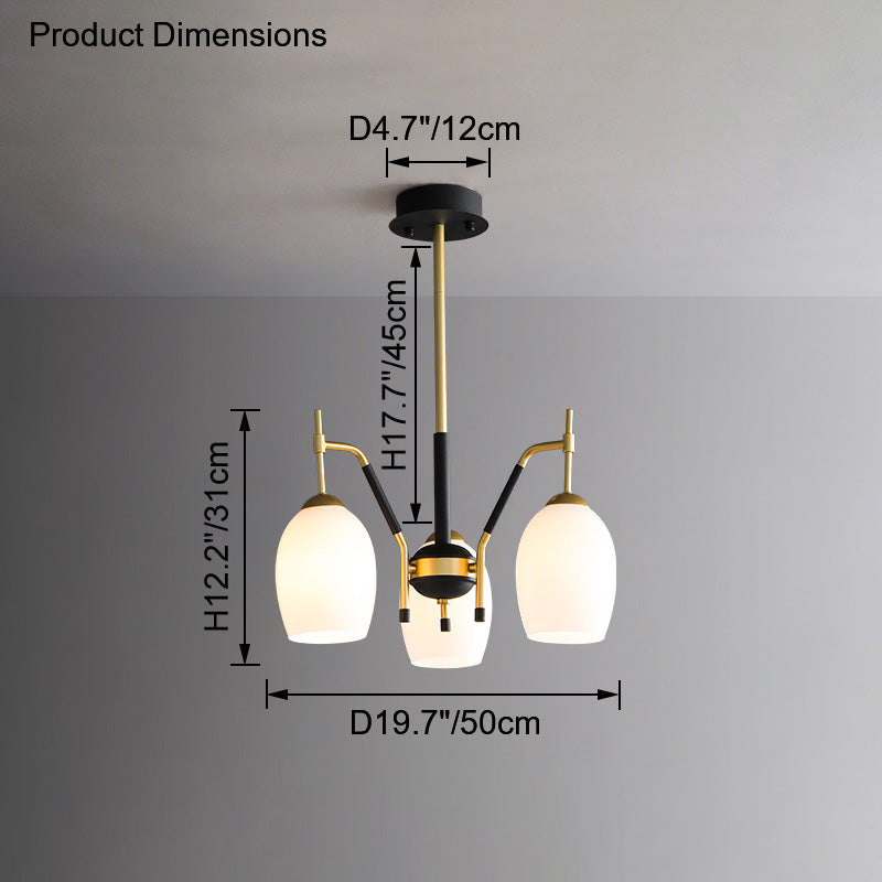Diff Glass Bell Chandelier-DF2260