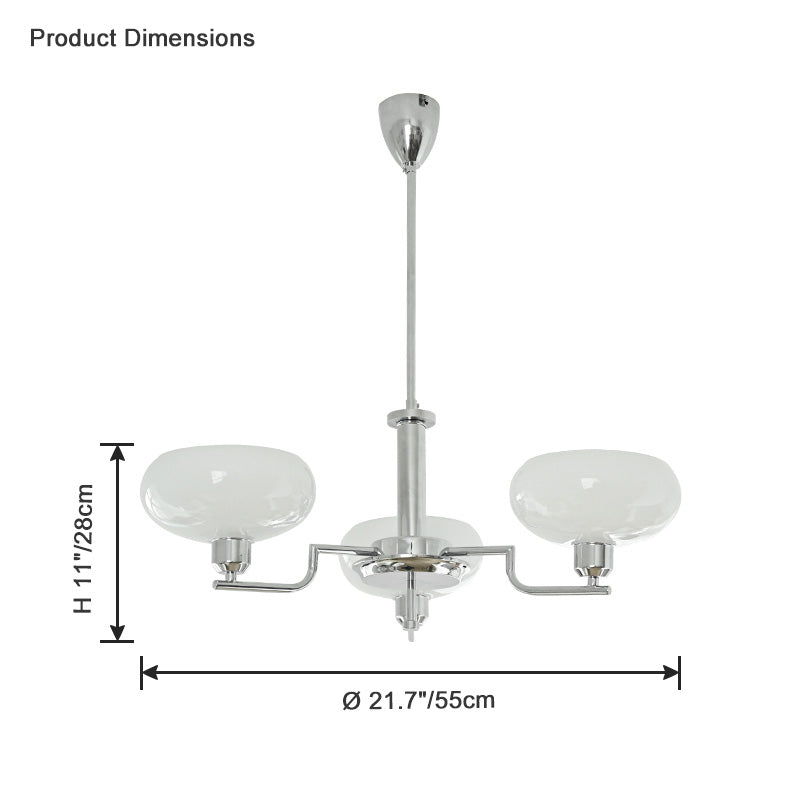 Diff 1920s Milk Glass Chandelier-DF2301