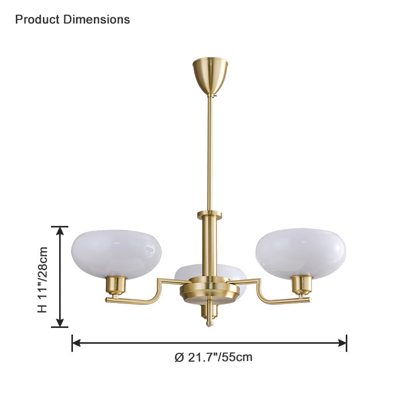 Diff 1920s Milk Glass Chandelier-DF2301