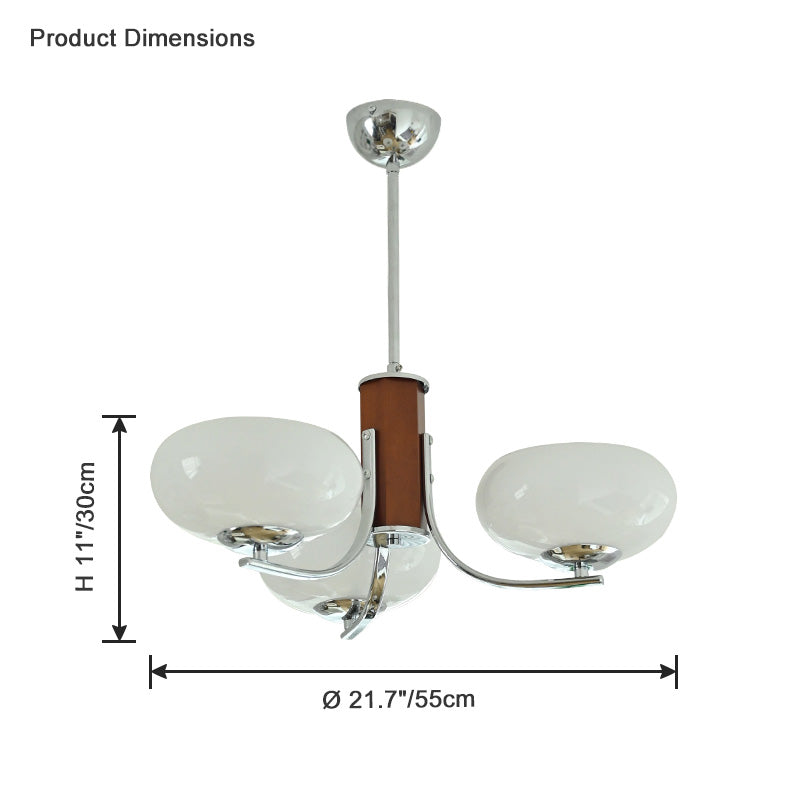 Diff Art Deco Milk Glass Chandelier-DF2302