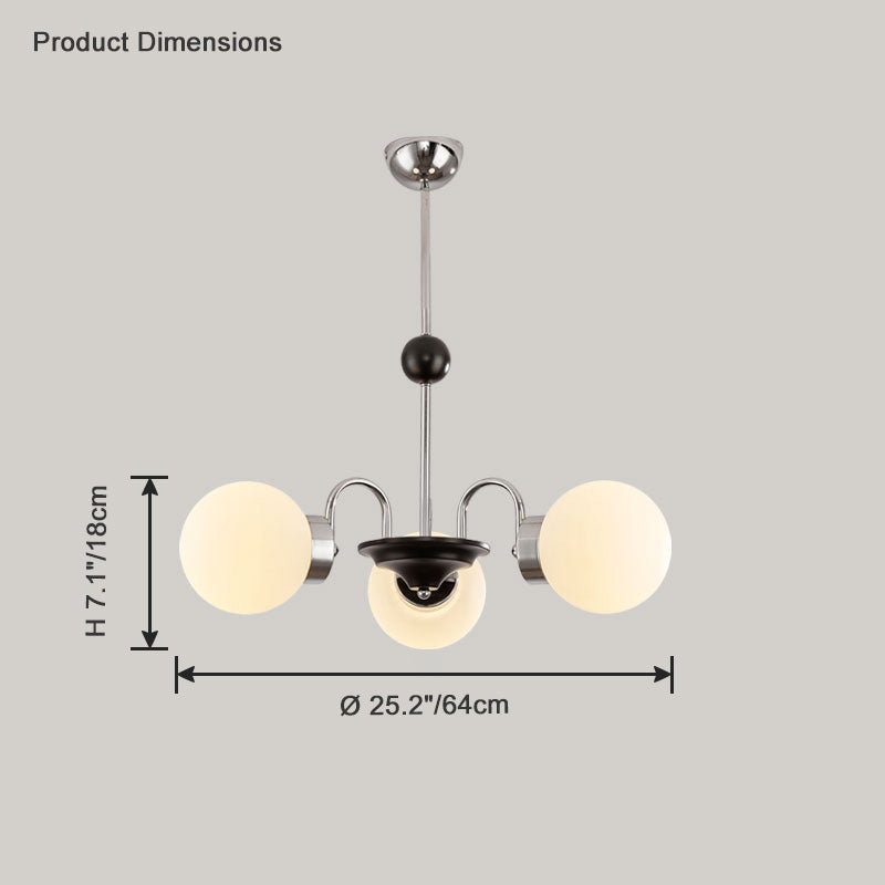 Diff Art Deco Frosted Glass Globe Chandelier-DF2304