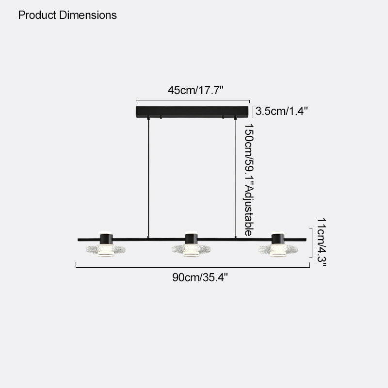 Diff Black Linear Chandelier-DF2222