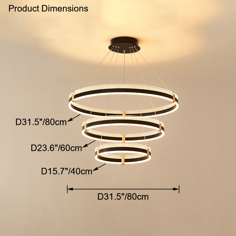Diff Tiered Circular Led Chandelier-DF2276