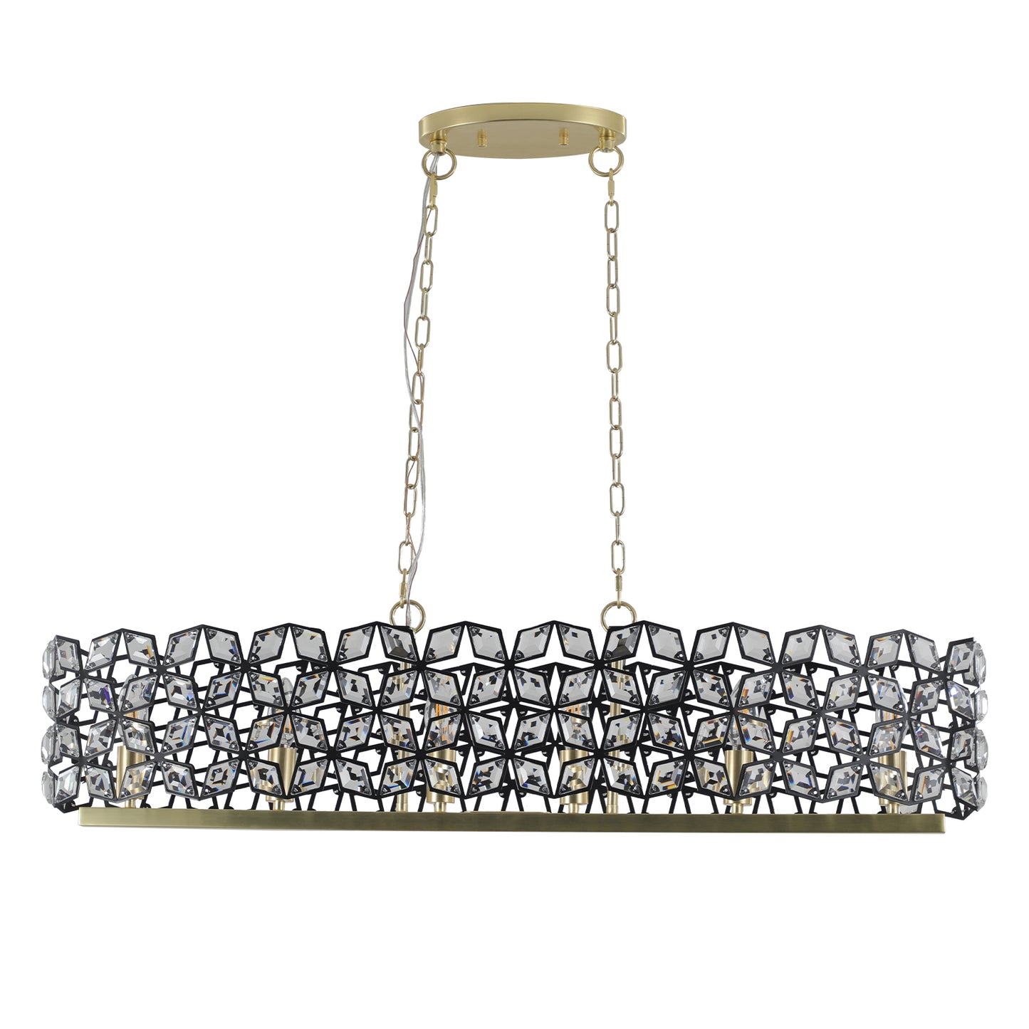 Modern Luxury Champagne Gold Oval Crystal ceiling chandelier -DG2034