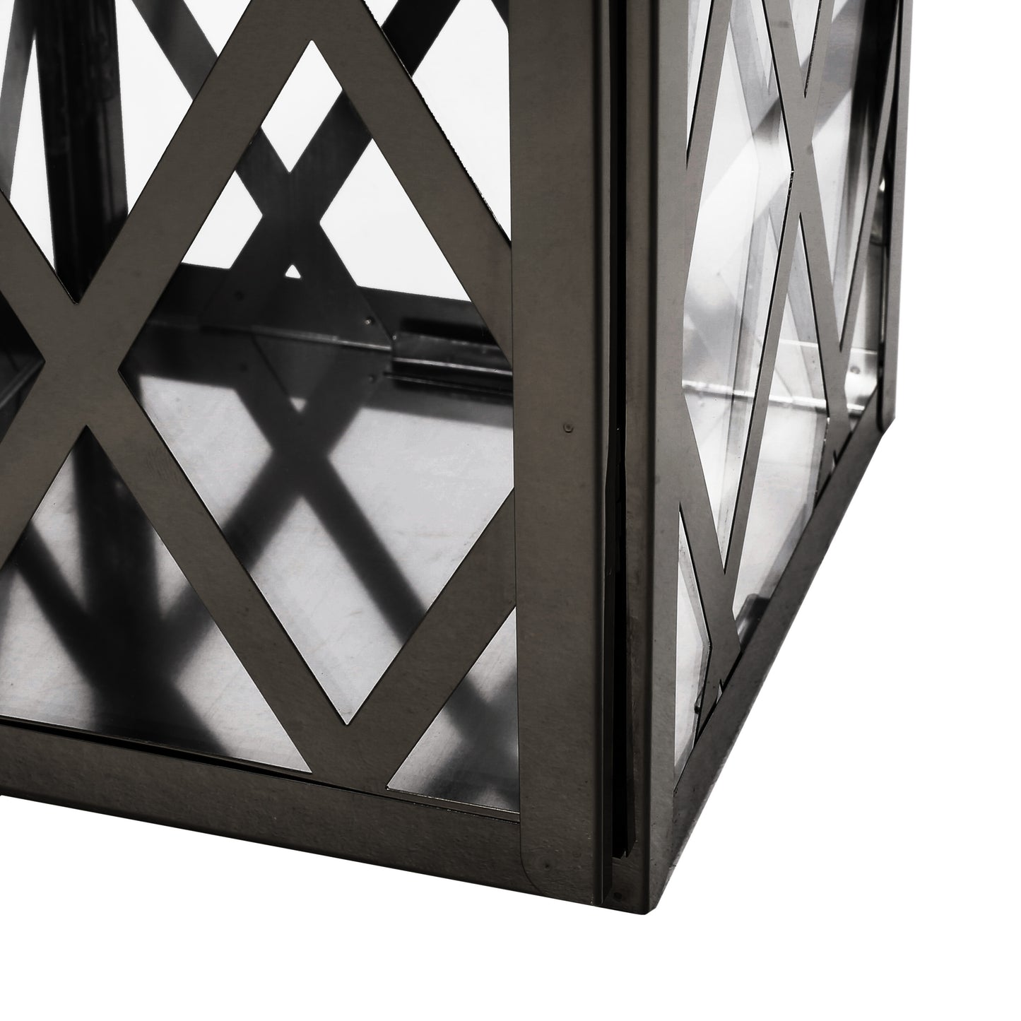 ANTON 14"H STAINLESS STEEL LANTERN